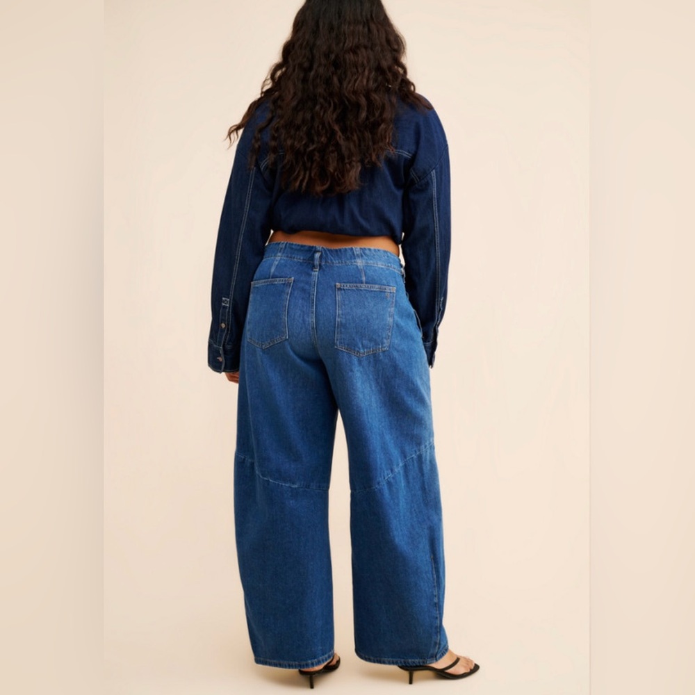 Pilcro Blue Wide Leg Jeans - Picture 8 of 8